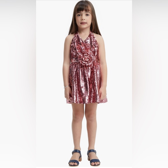 Bardot Junior Sparkling Pink Sequin Dress for Kids